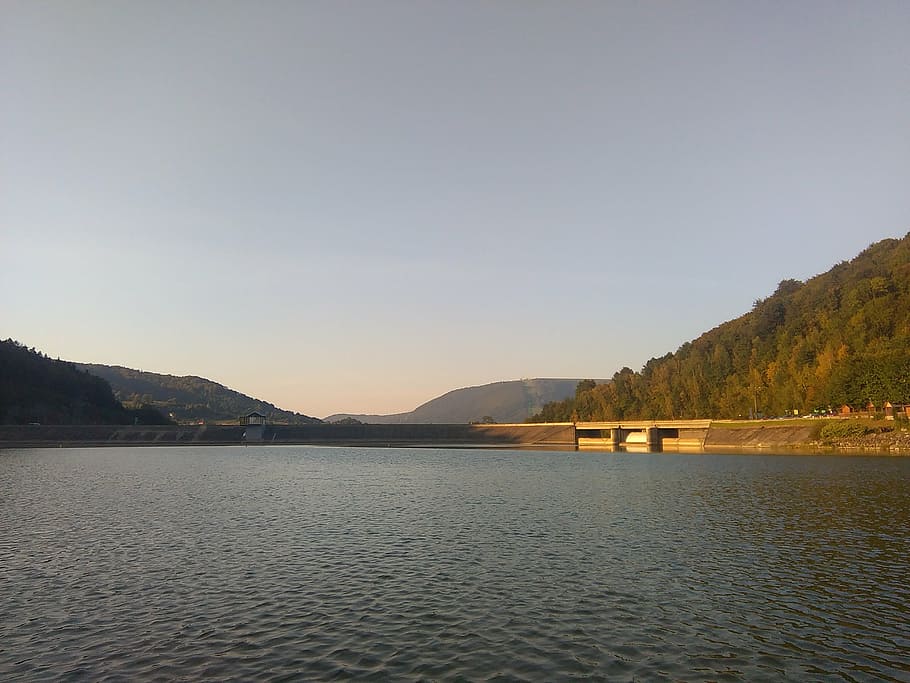 the firewall, lake, relaxation, mountain, water, scenics - nature HD wallpaper