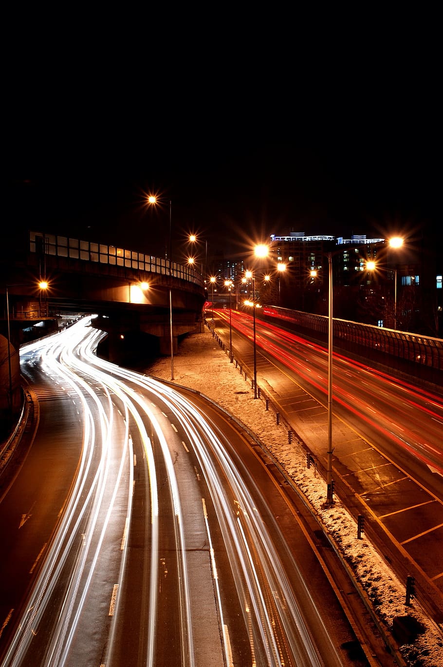 tabitha, city, night view, lighting, sprint, passenger car HD wallpaper