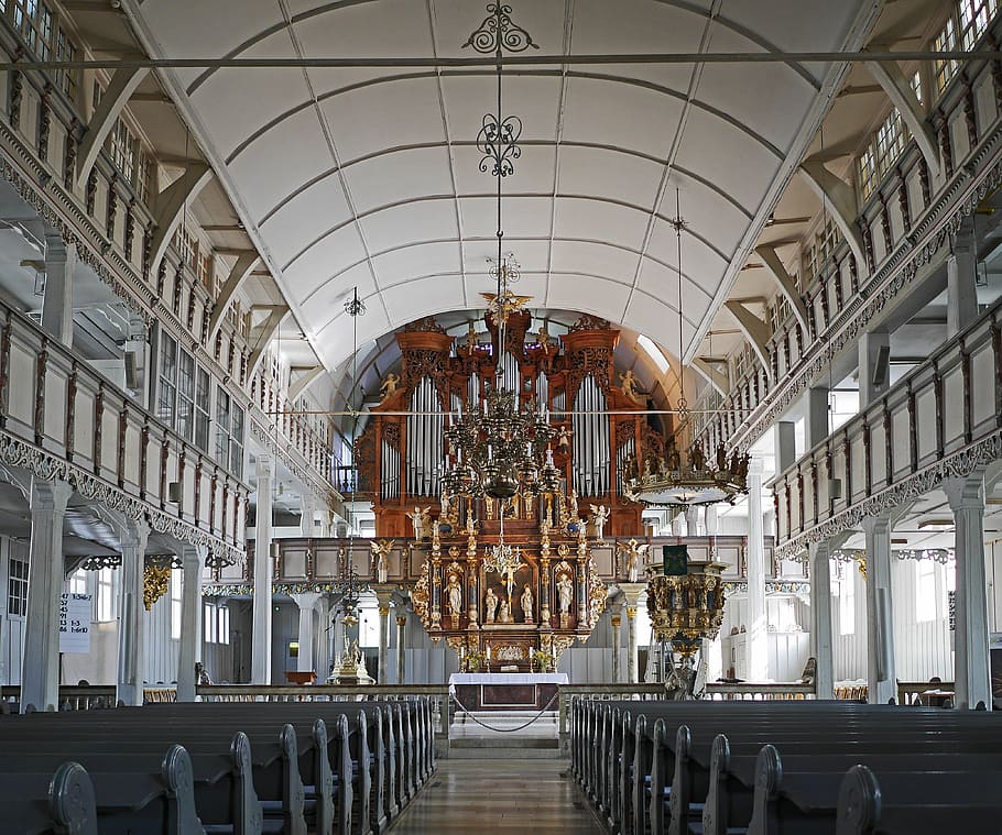 largest wooden church in germany, clausthal-zellerfeld, market church, HD wallpaper