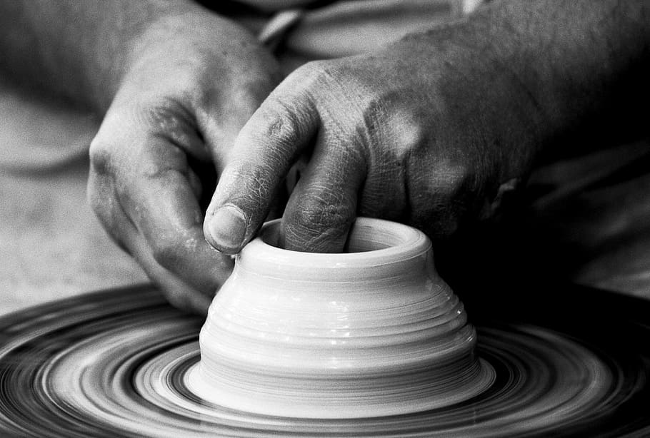 potter, sound, hub, hands, art, craft, art and craft, pottery, HD wallpaper