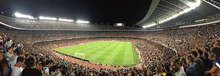 HD wallpaper: soccer stadium, football, barcelona, public, grass, spain, contest - Wallpaper Flare