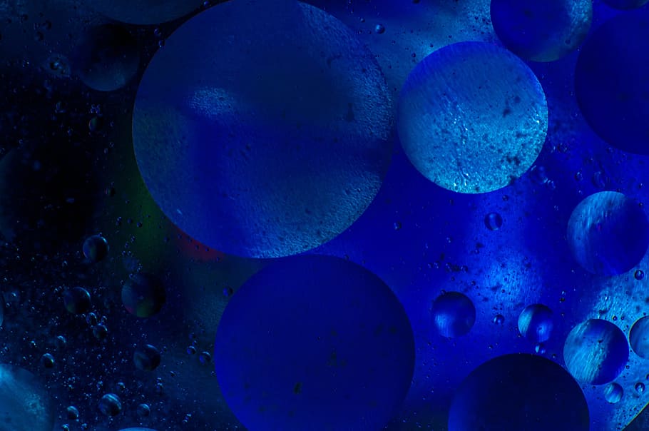 Macro, Wheels, Colors, Light, blue, abstract, backgrounds, liquid HD wallpaper