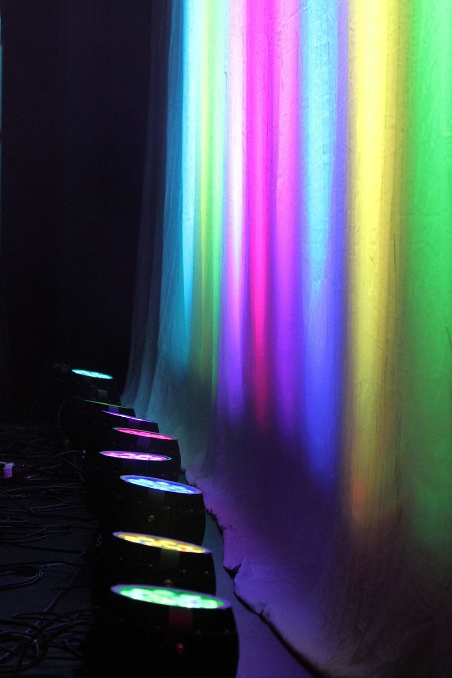 light, show, projectors, multi colored, illuminated, no people HD wallpaper