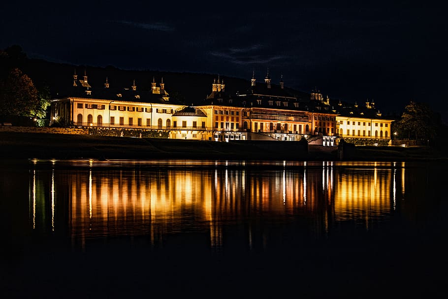 castle, pillnitz, elbe, historically, museum, garden, reflection HD wallpaper