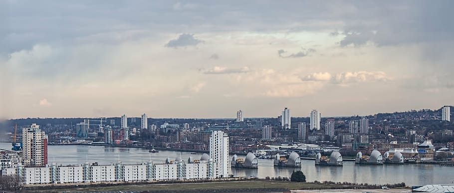 panoramic photography of city building, london, river, thames HD wallpaper