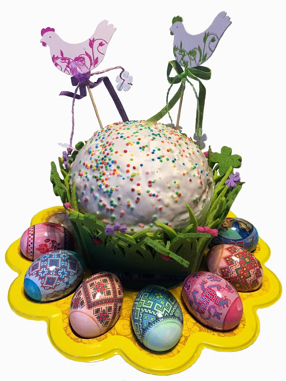 Cake, Easter, Eggs, Holiday, easter cake, christ is risen, food HD wallpaper