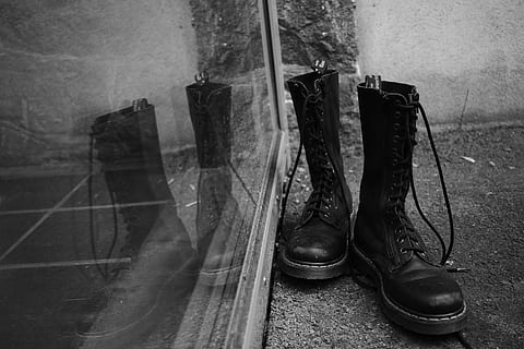 Shoes, Boots, Dr, Martens, Window, reflection, footwear, pair HD wallpaper