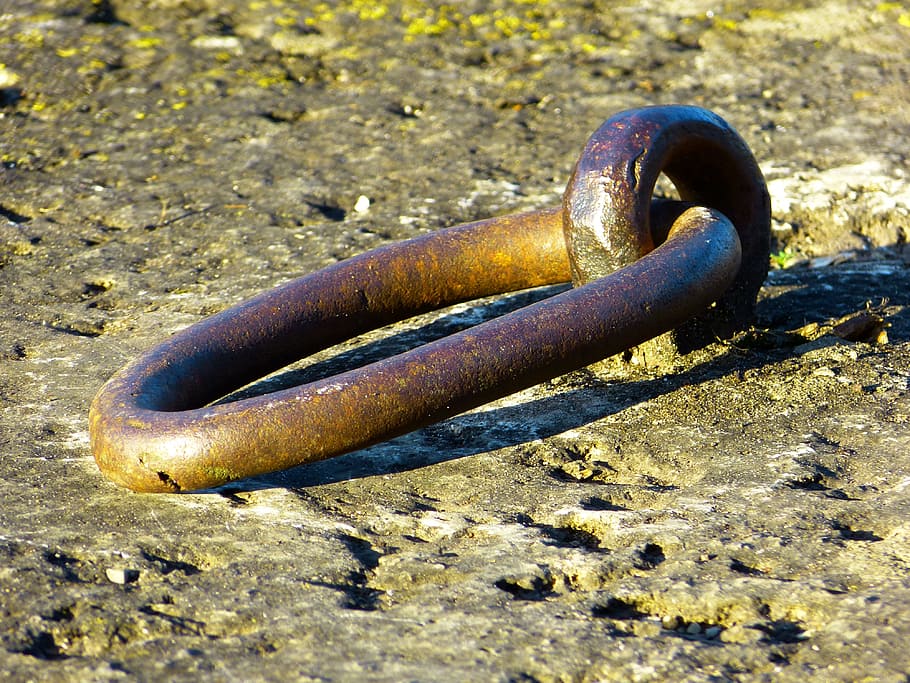 Eyelet, Ring, Hook, Metal, Fix, rusty, steel, chain, iron - Metal HD wallpaper
