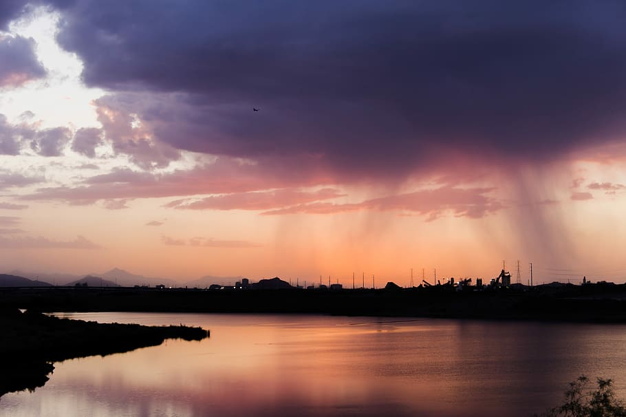 wide angle photo of body of water under cloudy sky, body of water during daytime HD wallpaper