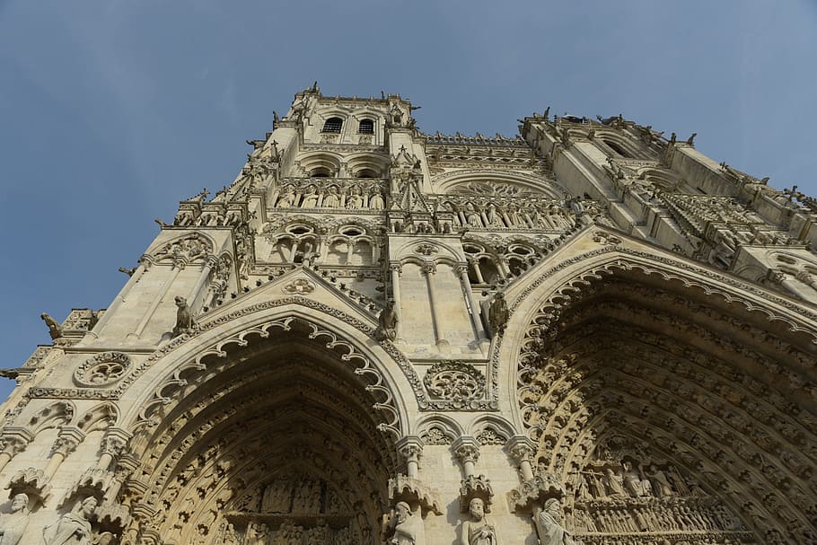 monument, cathedral, amiens, architecture, built structure HD wallpaper