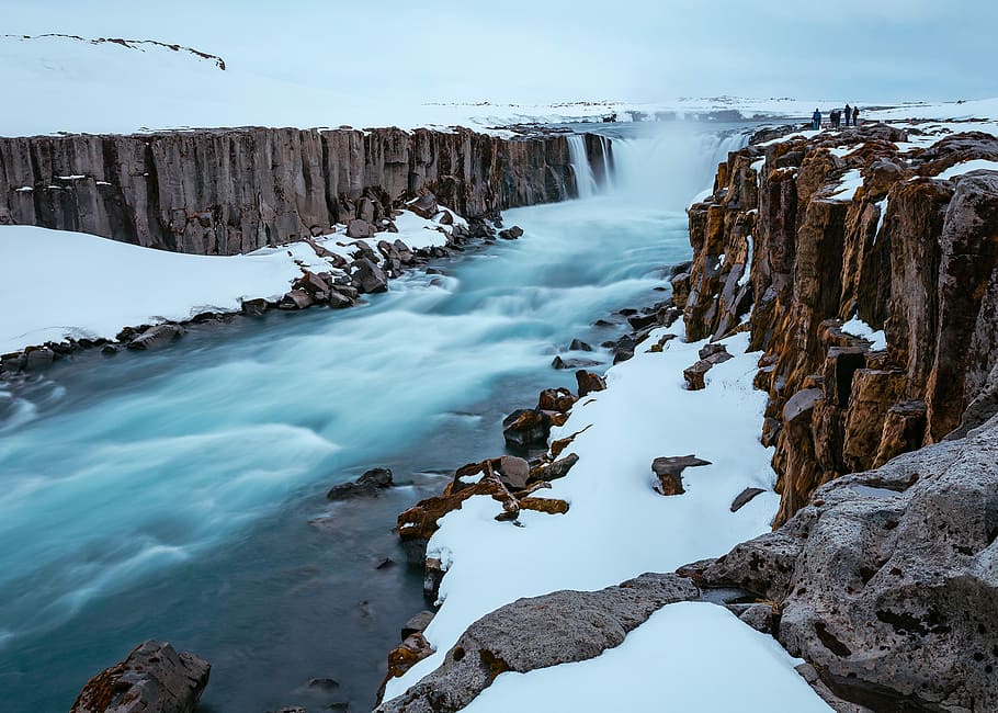 landscape photography of mountain, snow covered rock formation HD wallpaper
