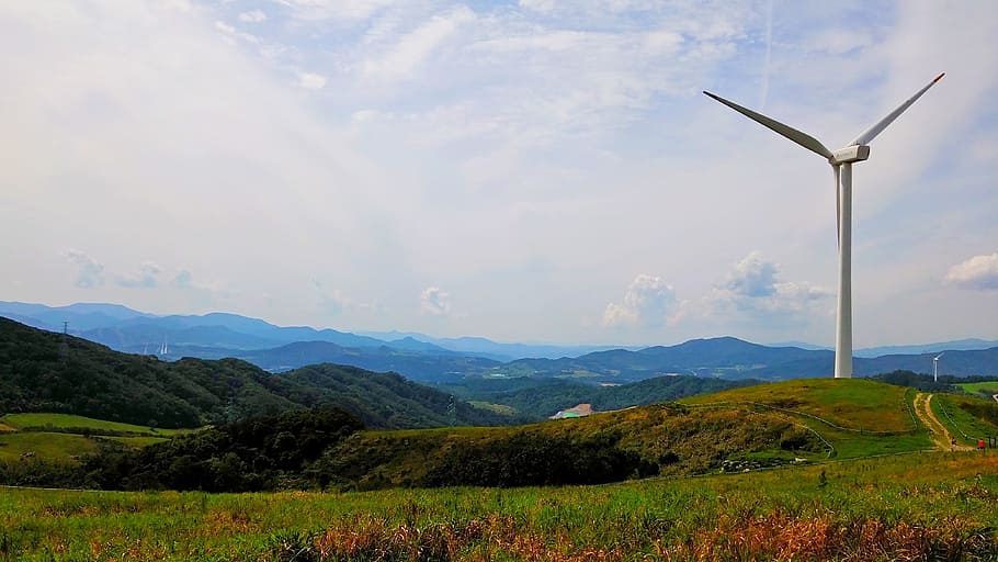wind power generator, daegwallyeong, windmill, environment HD wallpaper
