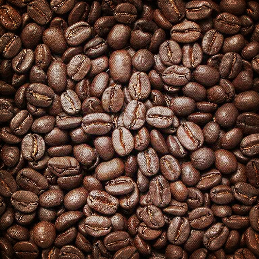 roast coffee bean lot, backgrounds, structure, brown, abstract, HD wallpaper