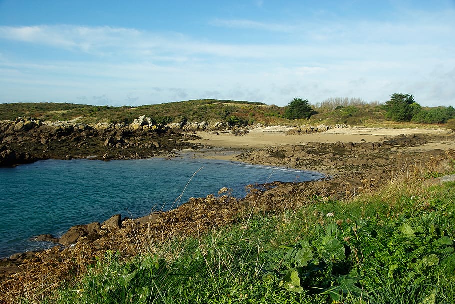 normandy, chausey island, rocks, beach, sea, nature, coastline HD wallpaper