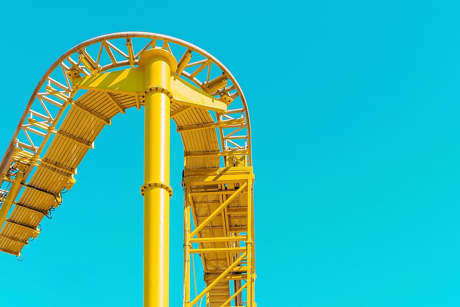 architecture, blue sky, clear sky, construction, industry, iron HD wallpaper