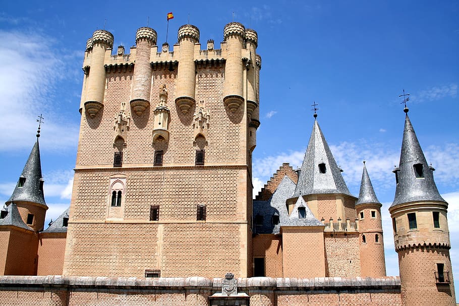 Tower, Segovia, Spain, Castle, Europe, building, architecture HD wallpaper