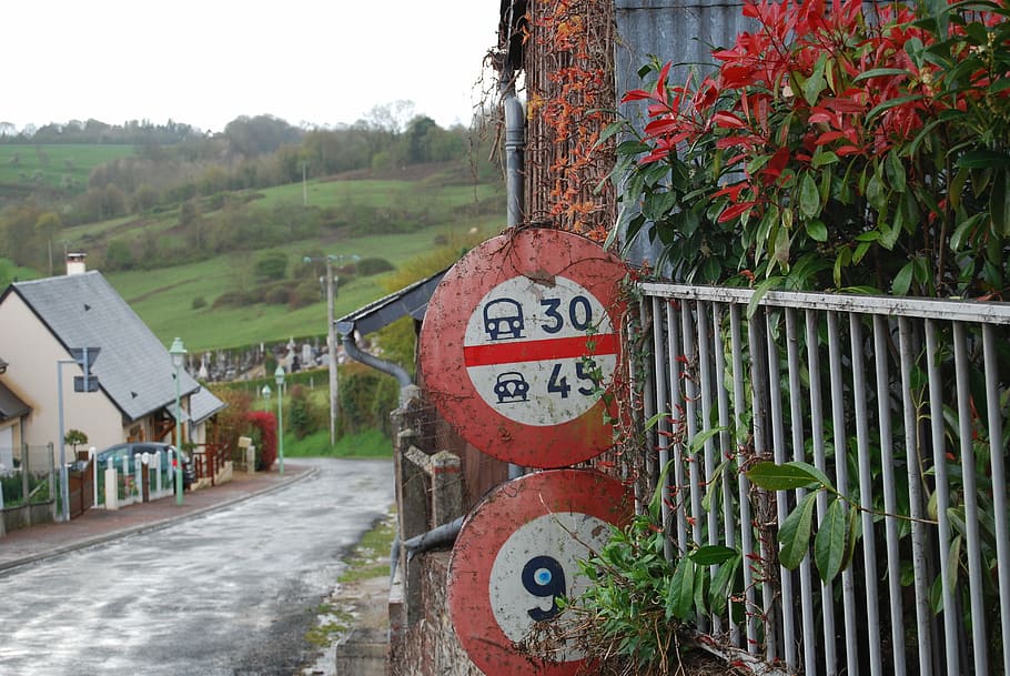street, panel, former, traffic, village, communication, plant HD wallpaper