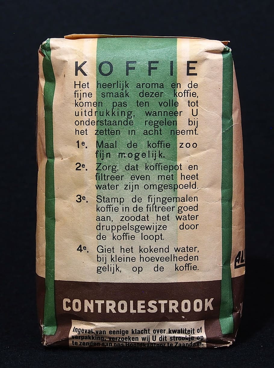 coffee, package, paper, bag, product, old, dutch, powder, drink HD wallpaper