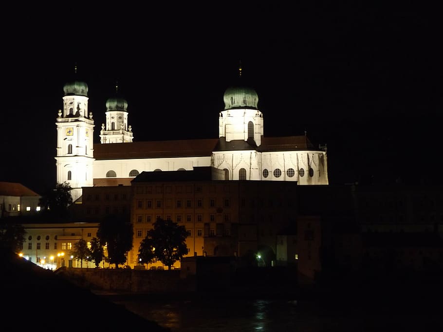 passau, dom, church, episcopal see, st stephan, baroque, st stephan's cathedral, HD wallpaper