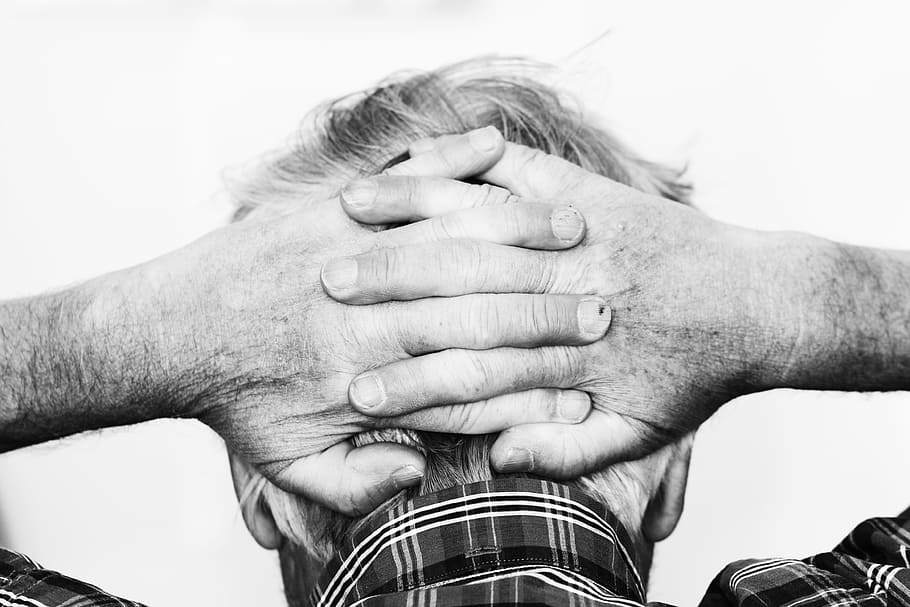 hands, head, human, old, person, portrait, human hand, human body part HD wallpaper
