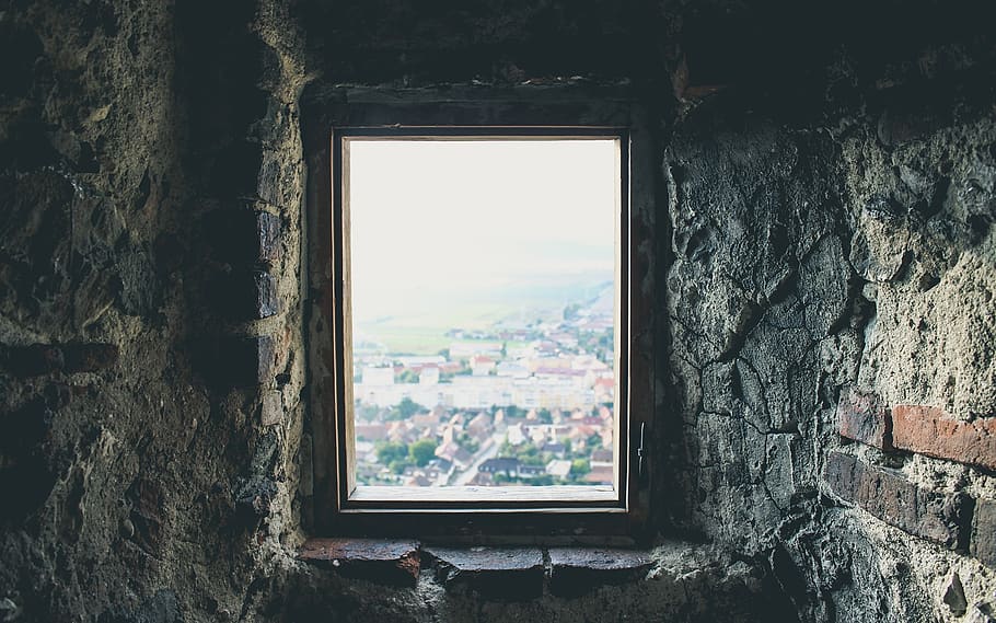 bricks, stones, window, town, architecture, built structure HD wallpaper