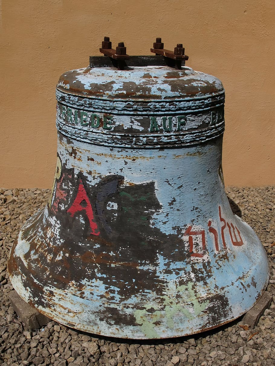 bell, peace bell, harmony, old, weathered, faith, graffitti HD wallpaper