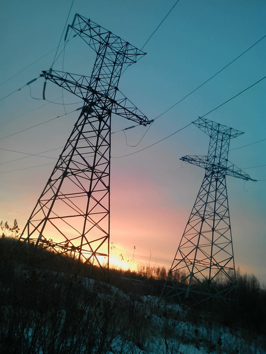 electricity, voltage, industry, energy, broadcast, sky, station HD wallpaper