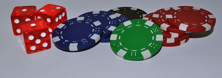 Chips, Cube, Gambling, Casino, red, studio shot, no people HD wallpaper