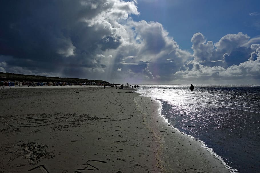 weather changes, sun, rain, clouds, sky, hell, dark, sunshine HD wallpaper