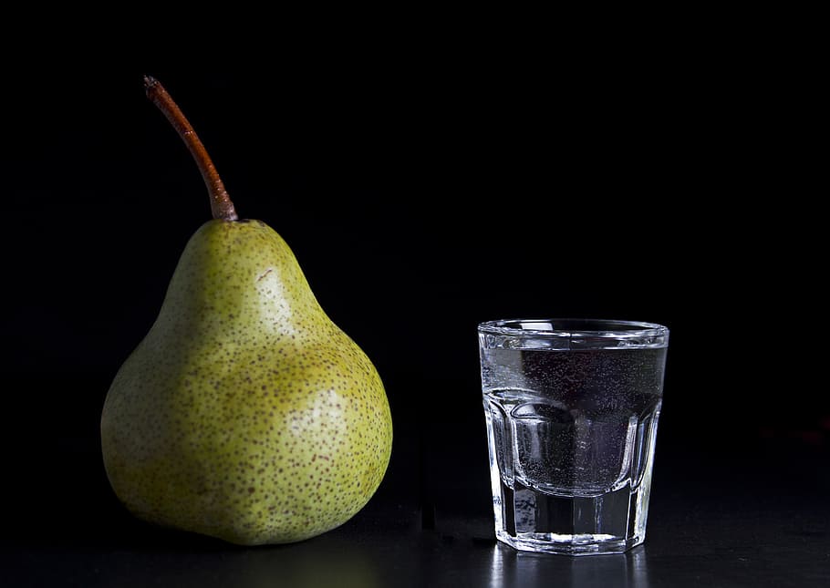 pear, brandy, alk, alcohol, drink, spirits, addiction, behavior, HD wallpaper