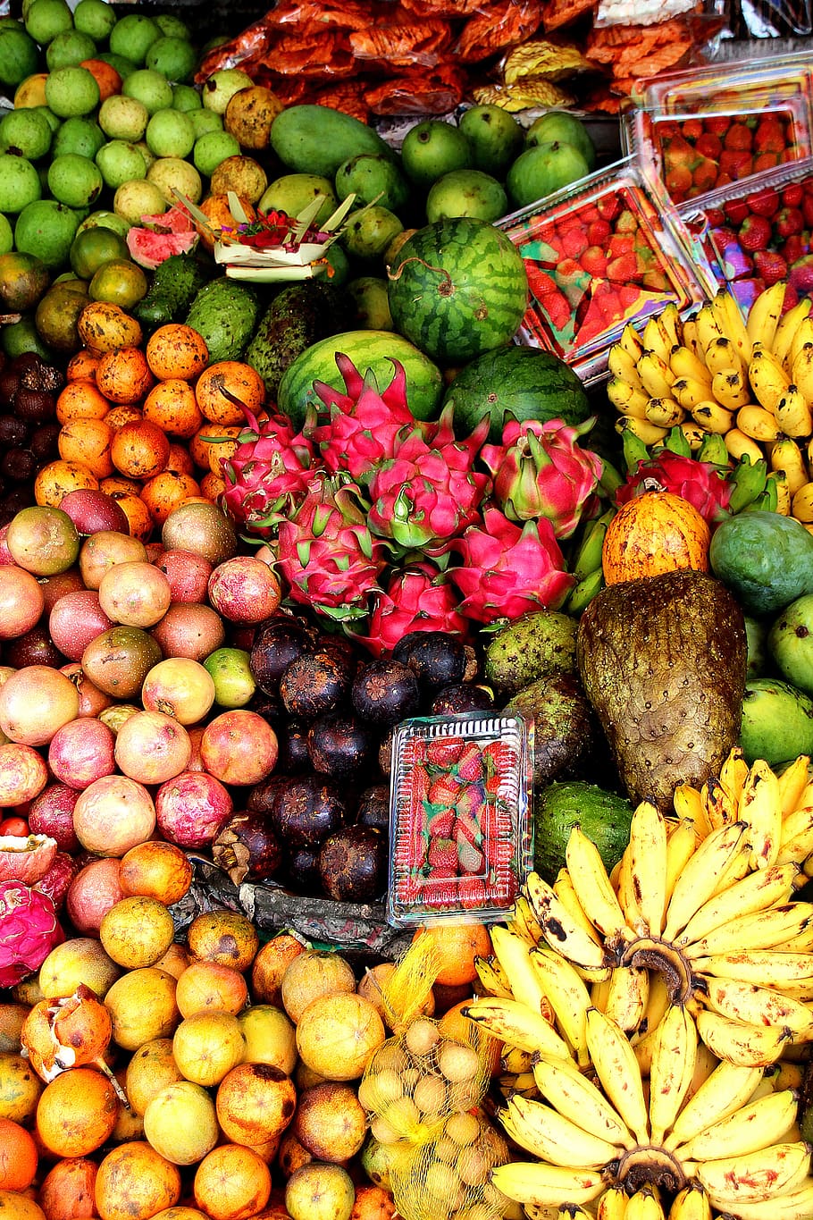 Bali, Fruit, Exotic, fruits, exotic fruits, assortment, display