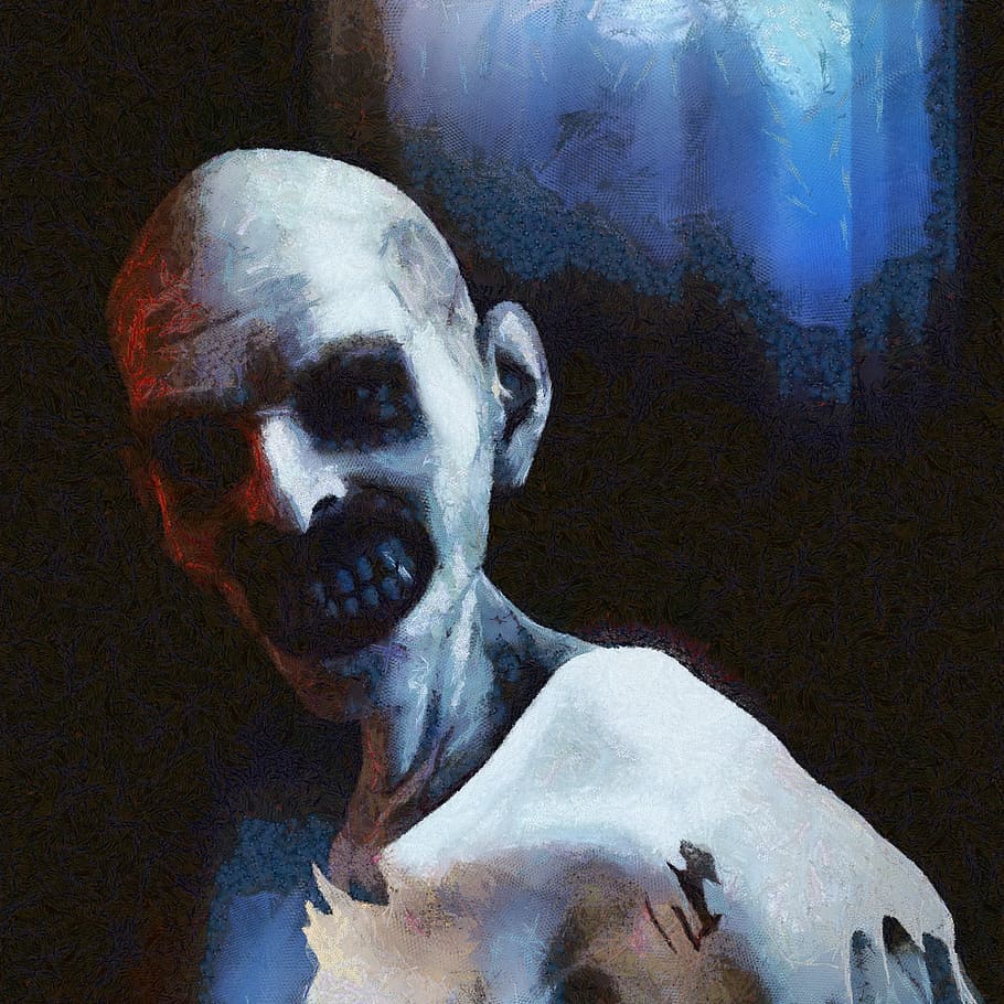zombies, 3d model, hellowen, animal, animal themes, canine HD wallpaper