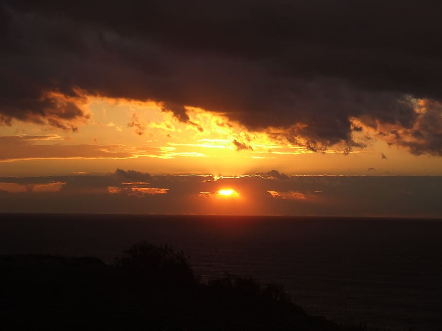 sunset, ocean, sea, beach, sky, nature, scenics - nature, cloud - sky HD wallpaper