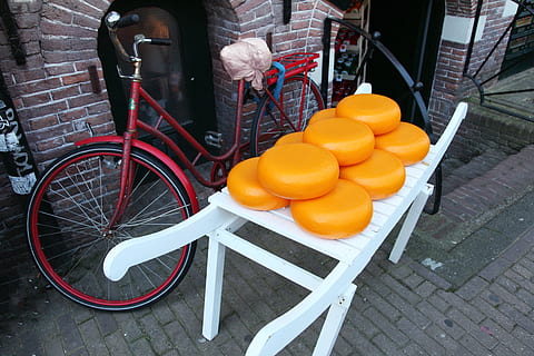 Cheese, Circle, Dairy, Dutch, Food, holland, large, bike, netherlands HD wallpaper