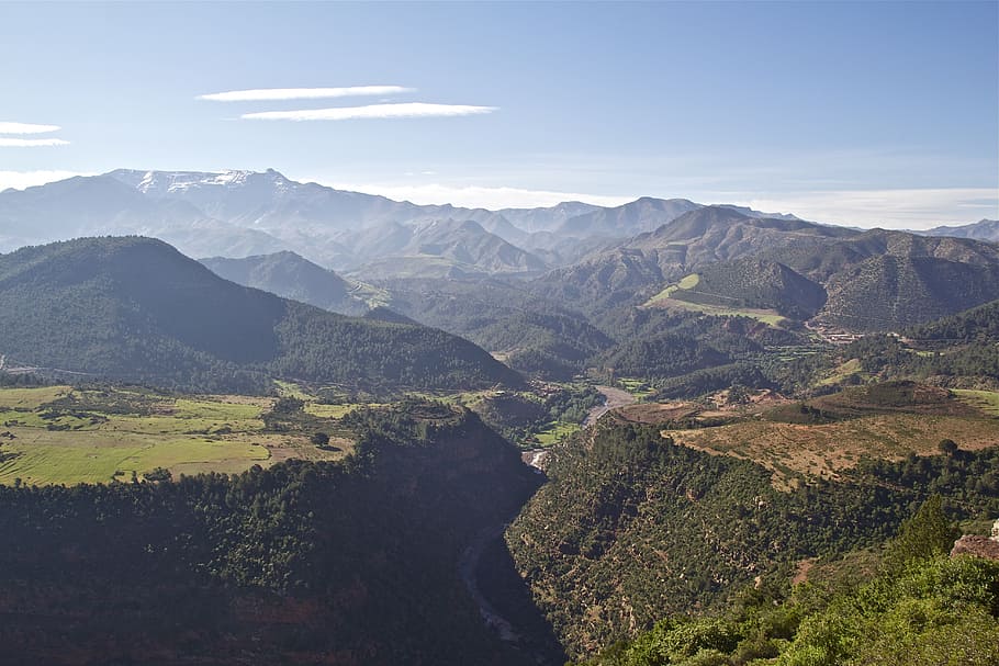 morocco, mountains, atlas mountains, north africa, landscape, HD wallpaper