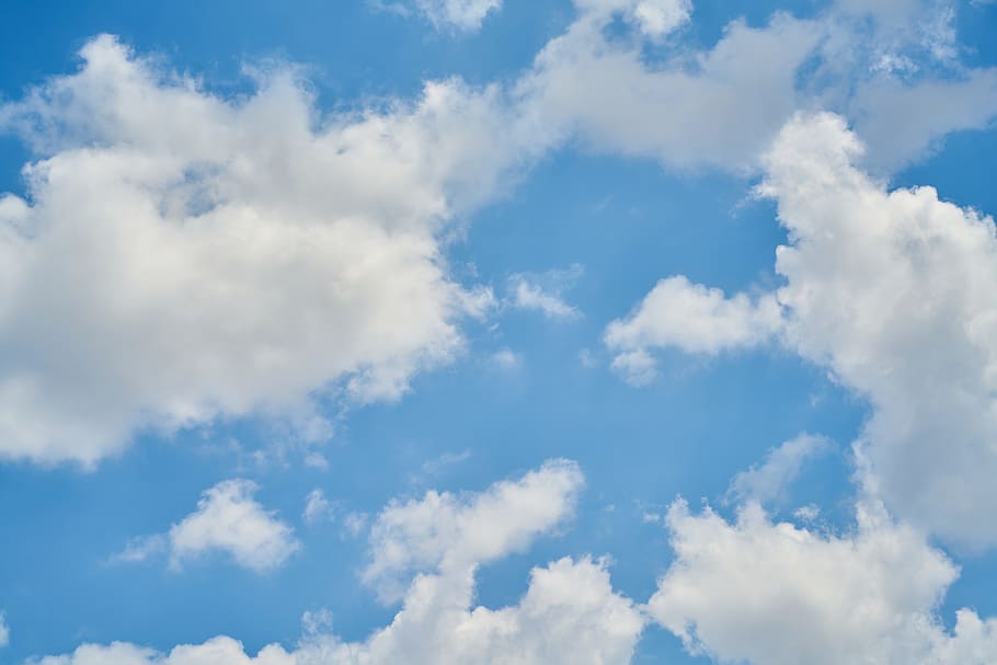 white clouds, blue, background, composition, space, unbelievable HD wallpaper