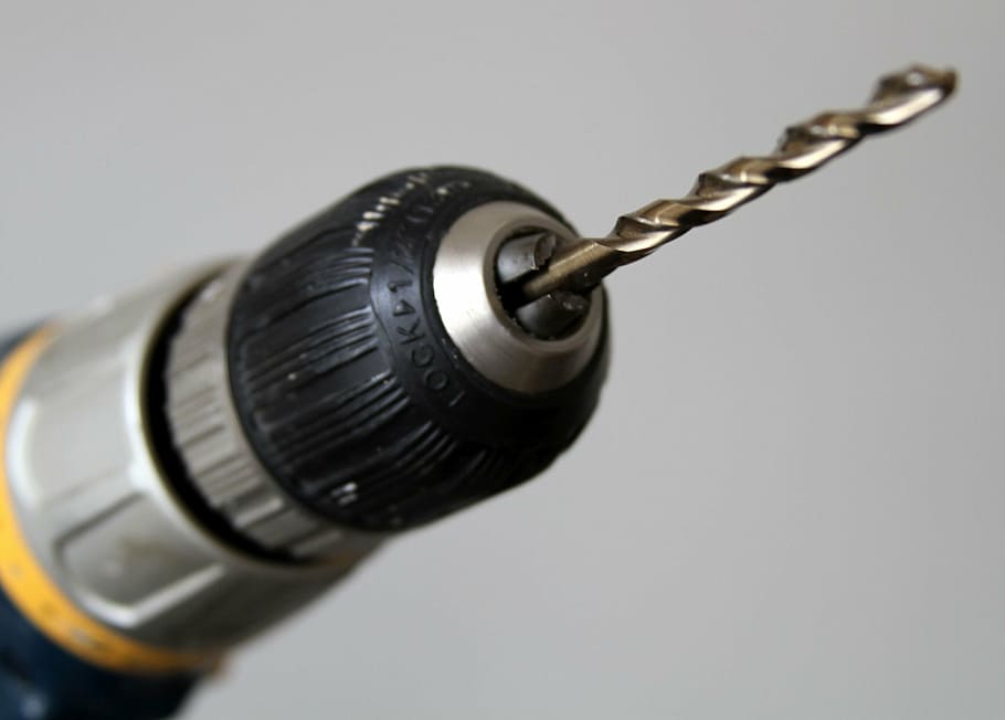 drilling machine, electricity, studio shot, metal, corkscrew HD wallpaper