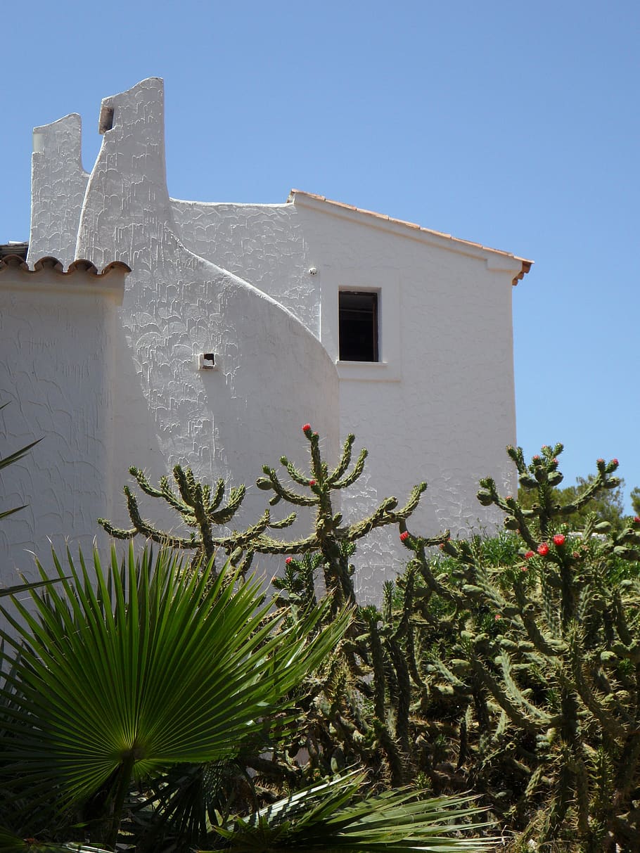 house, apartment, white, mediterranean, south, limed, cottage HD wallpaper