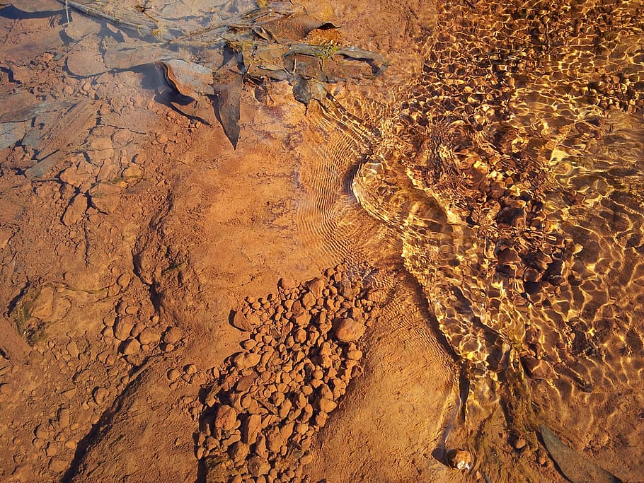 water, nature, stone, surface, pattern, bottom, lake, sand HD wallpaper