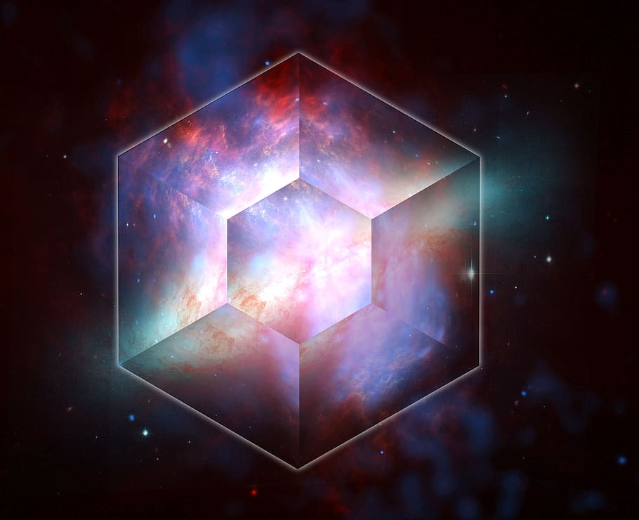 hexagon nebula illustration, cigar galaxy, big dipper, big bar, HD wallpaper