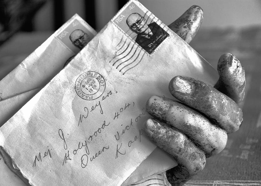 love letters, envelopes, communication, human hand, close-up HD wallpaper