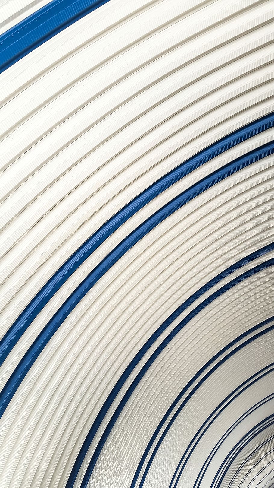 white and blue ceiling, spiral, art, architecture, striped HD wallpaper