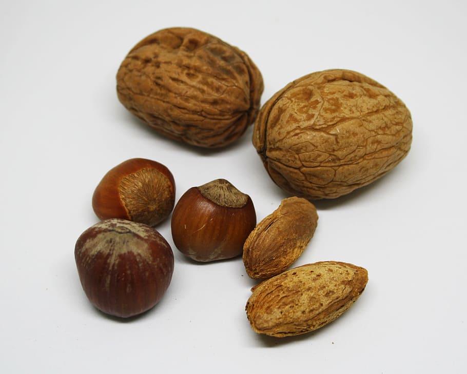 dried fruit, hazelnuts, walnuts, almonds, shell, foods, food and drink HD wallpaper