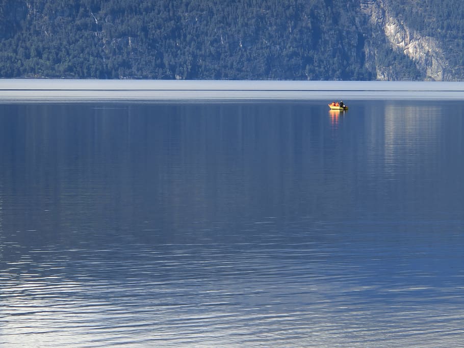 Lake, Boot, Mirroring, Mountain, Fjord, far, norway, water HD wallpaper