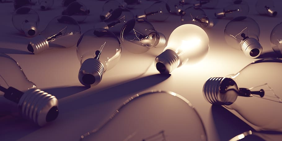 light bulb, idea, lamp, energy, current, pear, creativity, lighting HD wallpaper
