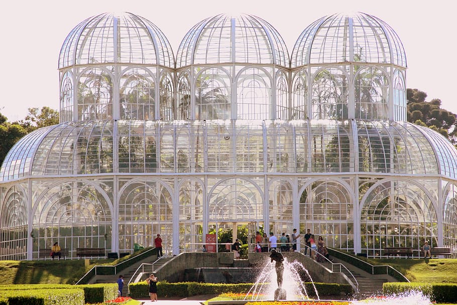 white metal cage, Curitiba, Botanist, Botanical Garden, nature, HD wallpaper