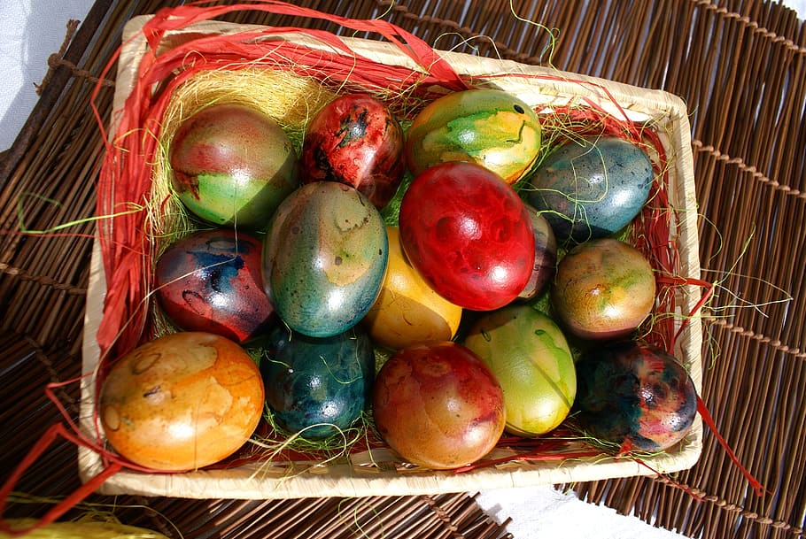 Easter, Egg, Egg, Decoration, Traditional, basket, food, no People HD wallpaper