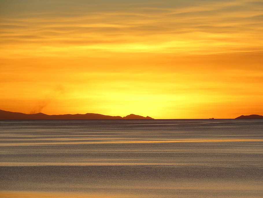sunset, lake titicaca, peru, scenics - nature, sky, beauty in nature HD wallpaper