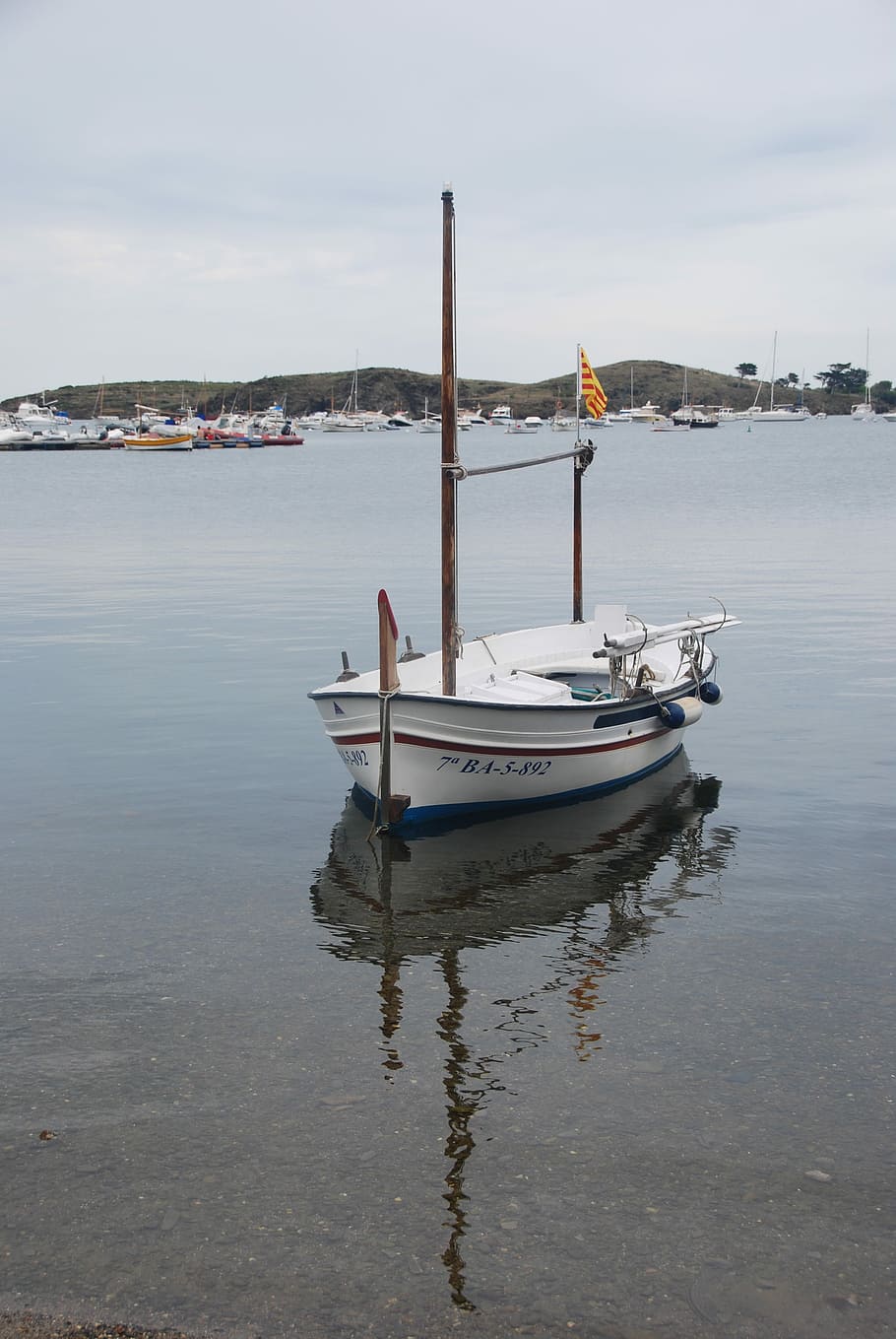 Barca, Reflection, Water, transportation, nautical vessel, moored HD wallpaper