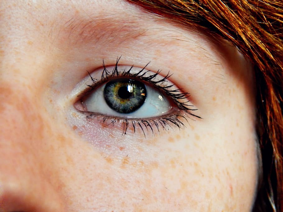 eye, blue, coloring, redheaded, human body part, human eye HD wallpaper